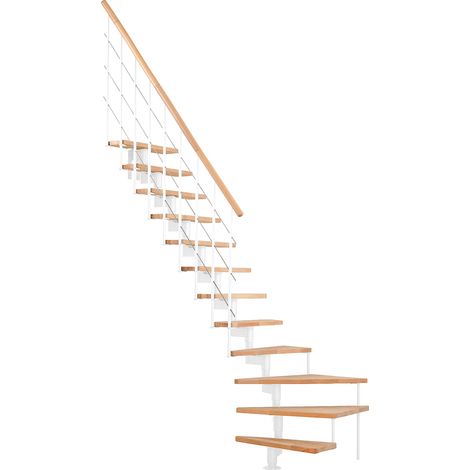 Minka Mittelholmtreppe Style Turn 35 - 304cm Geschosshöhe Buche Weiß