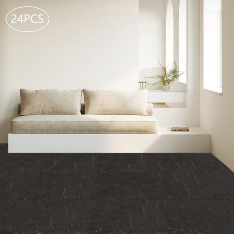 24pcs Schwarz Anti-Rutsch-Matte Tür Teppichboden Anti-Rutsch-Matte 60x30cm (1/5)