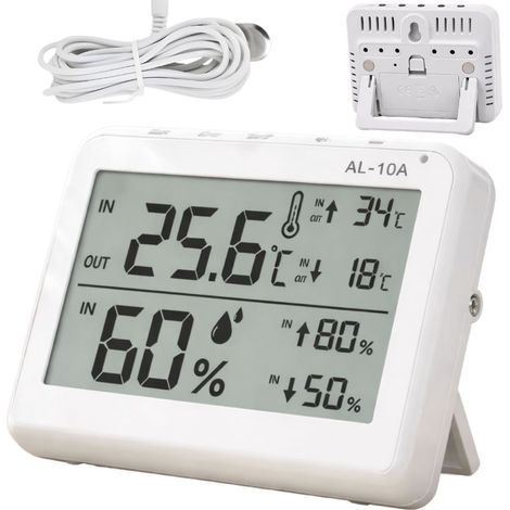 Station météo LCD thermomètre hygromètre intérieur (1/4)