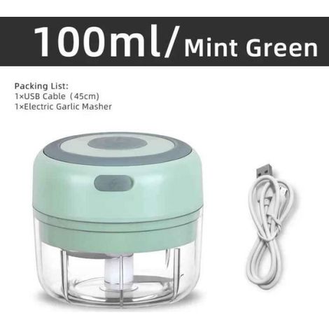 Hachoir Électrique - 30 W - 250 ml - Sans Fil USB - Pour Ail Oignon Légumes Viande - 1 Pièce