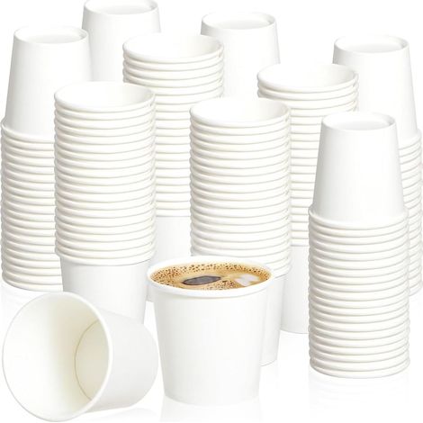 Gobelets en Papier - 200 Pièces - 50 ml - Blanc - Résistants Chaud et Froid - Pour Fêtes et Dégustations (1/5)