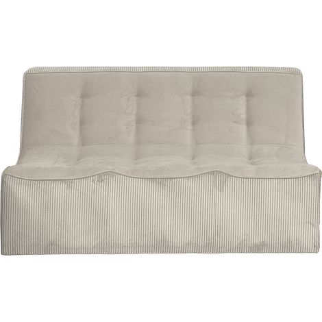 Chauffeuse 3 places pour canapé modulable en velours beige - ZORY