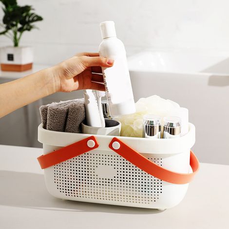 Tragbarer Badewannenkorb für Bad/Duschkorb/Spa-Topf/Aufbewahrungskorb für Shampoo/Duschgel/Badekorb (1/4)