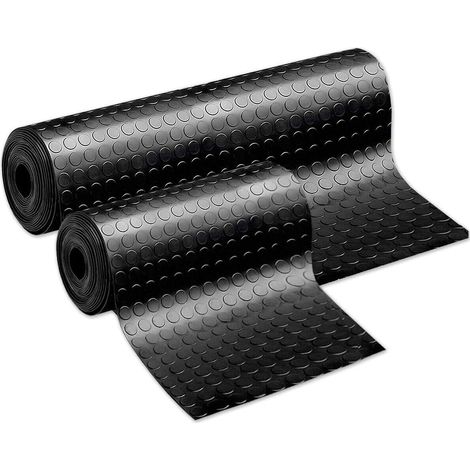Tapis Protecteur de sol en gomme antidérapant avec revêtement robuste à bulles noires Différentes tailles - 1 mètre x 5 mètres