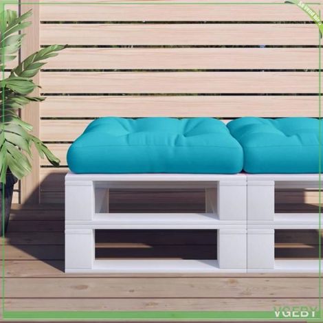 360468 Coussin de palette turquoise 60x60x12 cm tissu (1/5)