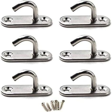 CSPARKV (6 Pièces) M6 Crochet de plafond en acier inoxydable 304 pour fixation murale robuste (1/5)