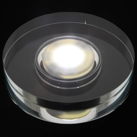 Socle Lumineux Rond Rotatif USB Rechargeable pour Sphères en Verre (1/5)