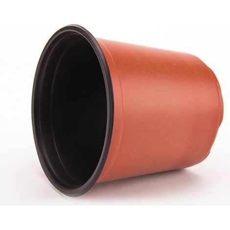 Pot de pépinière en plastique épais, 2 couleurs, pour semis et plantes à fleurs, idéal pour jardin ou balcon. Calibre : 110 mm / 4,3 po (1/3)