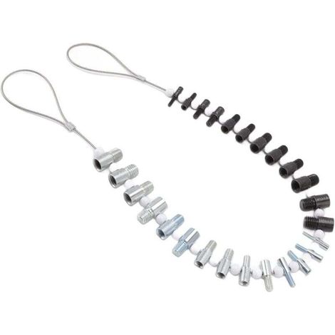 Vérificateurs de filetage d'écrous et de boulons, Outils de mesure d'écrous impériaux et métriques, 26 jauges mâle/femelle - 14" et 12" (1/4)