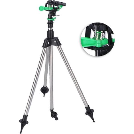 Rotating Irrigation Sprinkler Adjustable Watering Nozzle with Tripod for Garden Agriculture (1/5)