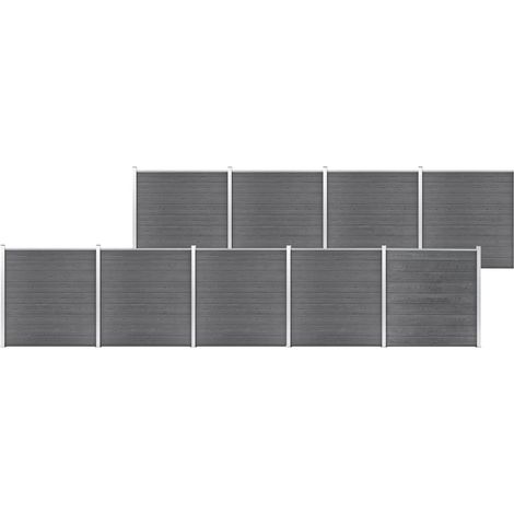 Clôture de jardin WPC 1564x186 cm Gris vidaXL
