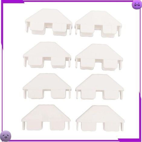 AUCUNE Capuchon blanc de clôture de piquet Capuchon de Clôture Décoratif Blanc, Paquet de 8 en PVC pour une beaute anti-ride (1/5)