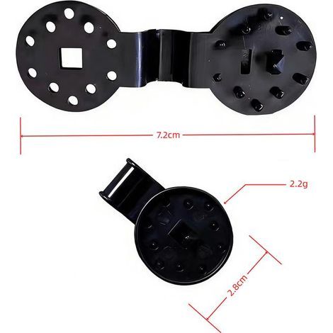 Fixation Toile Ombrage, Noir Plastique Clips de Fixation, 100 Pièces,Anti-Oxydation Fixation Brise Vue Résistance Intempéries, pour Filet D'ombrage, Tissu Coupe-Vent (1/5)