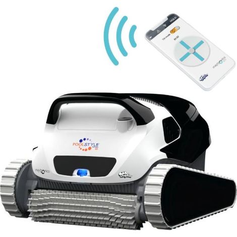 Maytronics Dolphin – Robot piscine Dolphin Poolstyle 40i – Nettoyage complet fond, parois, ligne d'eau – 4 programmes – Finesse filtration 50 microns – Application MyDolphin Plus