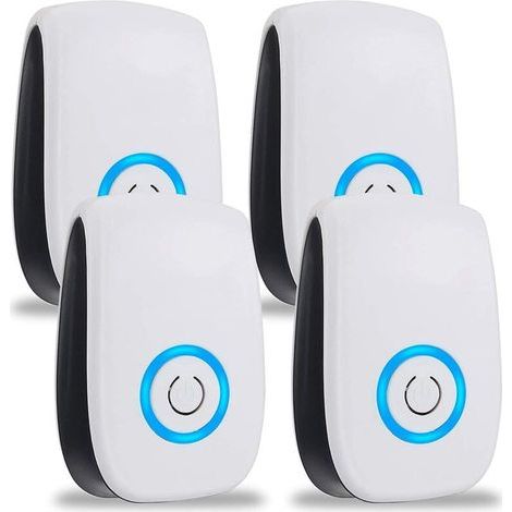 Ultraschall-Nagetier- und Insektenabwehrgerät (22–65 kHz), leistungsstarkes 4er-Pack mit frequenzveränderlichem Schädlingsbekämpfungsmittel für vielseitigen Einsatz gegen Ratten, Mäuse, Ameisen und Ka (1/5)