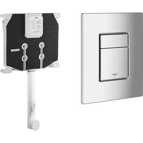 Sistema di scarico wc Grohe da incasso con placca cromata (1/5)