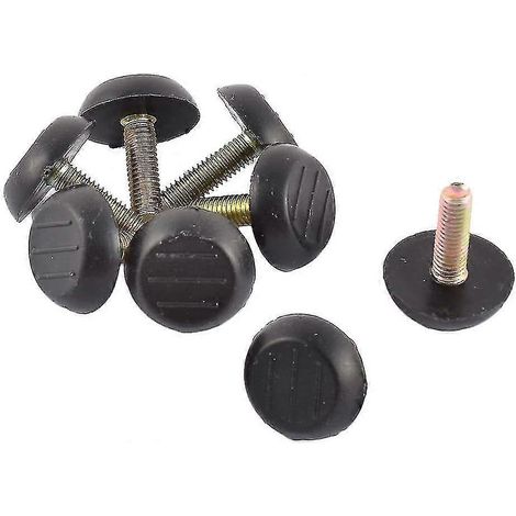Lot de 16 tiges filetées réglables M6 x 18 mm pour meubles, roulettes de table et pieds de meubles. (1/5)