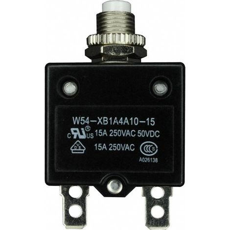 Interruttore magnetotermico 250vac 50vdc 15amp con dado 1423674-8 W54-xb1a4a10-15