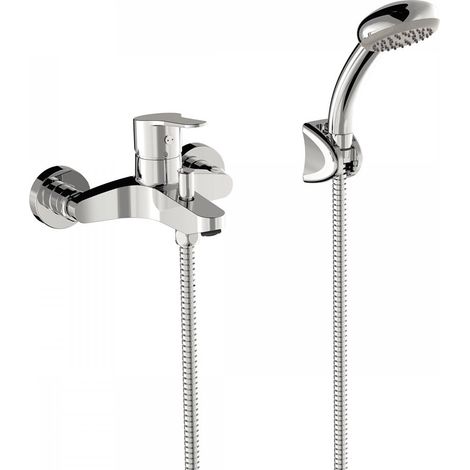 TRES 21517010 BASE-TRES Grifo Monomando Mural Baño Ducha (1/3)