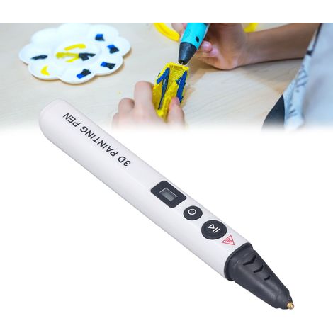 Stylo d'impression 3D avancé, stylo de dessin stéréoscopique, stylo d'impression intelligent avec écran, livré avec câbles, livre de modèles et planche à dessin transparente. (1/5)