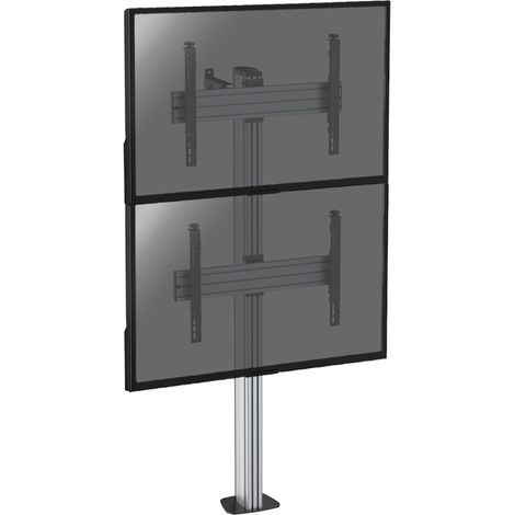 Support sur pied pour 2 écrans TV 40''-65'' - Hauteur 175cm - A visser (1/3)