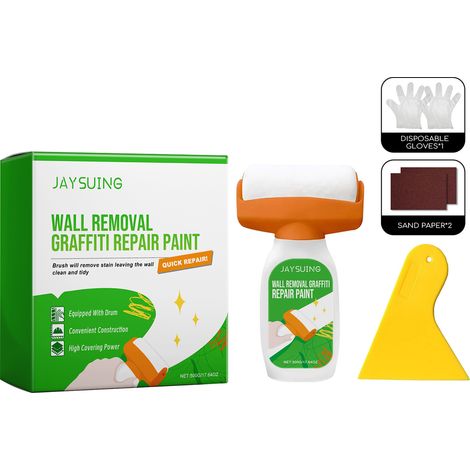 JAYSUING : Peinture de retouche pour murs, pour masquer et réparer les taches de graffitis – Peinture murale à appliquer soi-même à la maison (1/5)