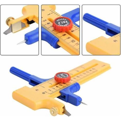 Couteau de Coupe Cercle Réglable Compas-Cutter pour Papier/Film/Cuir/Craft Compass Circle Cutter Guazhuni (1/4)