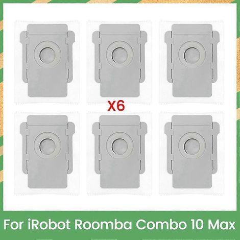 Sac à poussière pour aspirateur iRobot Roomba Combo 10 Max - Pièces de rechange - Sac à poussière efficace - Accessoires de nettoyage ménager (6 pièces) (1/5)