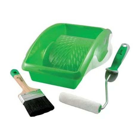 KIT Rouleau Complet : bac de peinture, rouleau et pinceau