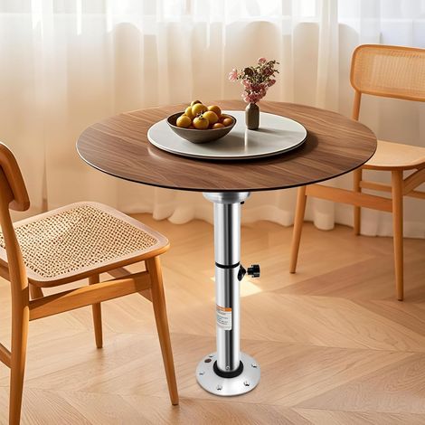 Pied de table réglable en hauteur pour camping-car, caravane, hauteur réglable, argenté (1/5)