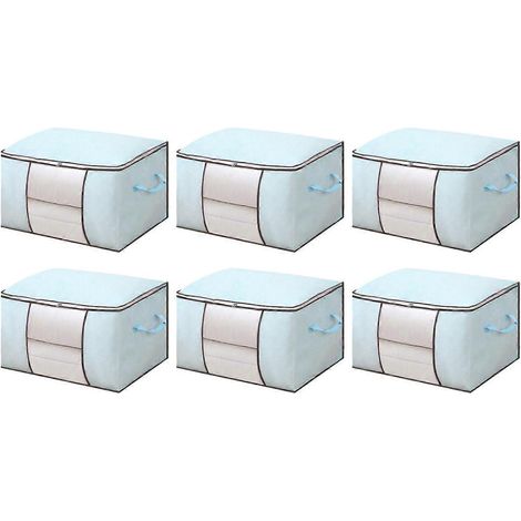 Sac de rangement pour vêtements, boîte de rangement pliable pour couvertures en tissu, organisateur de penderie avec fenêtre transparente