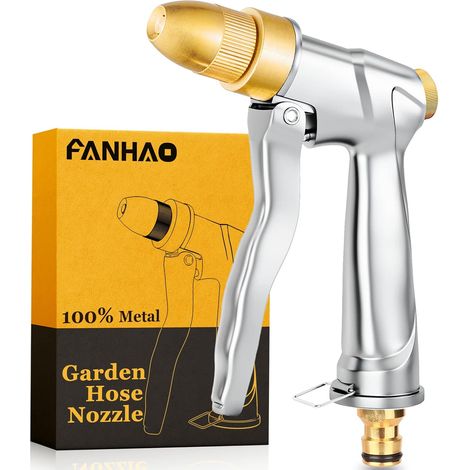 Garden Spray Gun with Brass Nozzle, Heavy Duty Metal (1/5)