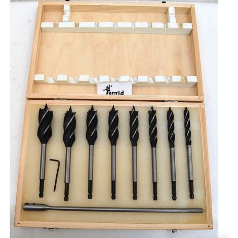 SET PUNTA PUNTE FRESE LEGNO TRAPANO TAGLIO TAGLIENTI AVVITATORE 10 - 25 MM 8 PZ