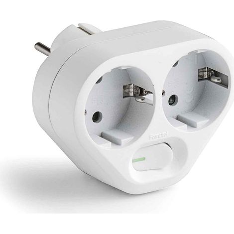 1342 ADAPTADOR + 2 TOMAS CON INTERRUPTOR 16A 250V