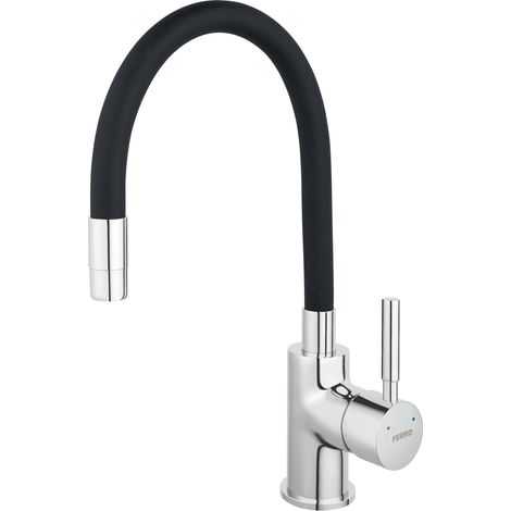 ZUMBA rubinetto miscelatore cucina nero flessibile (1/3)