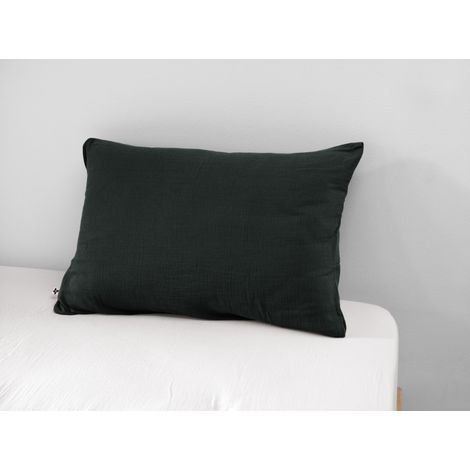 Taie d'oreiller "Gaïa" 60 x 60 cm & 50 x 70 cm "Gaze de Coton" l'Effet Papillon - Gaia Sapin - Taie d'oreiller 50 x 70 cm