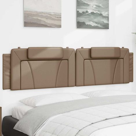 Coussin de tête de lit 200 cm en similicuir cappuccino, rembourrage mousse, fixation murale - PANGIVO (1/5)