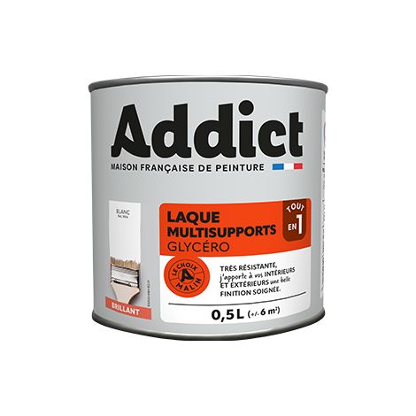 Pintura esmalte alquídica brillante 0,5 litros blanco - Addict