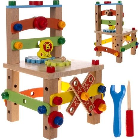 Chaise en bois pour enfants - À monter soi-même (1/5)