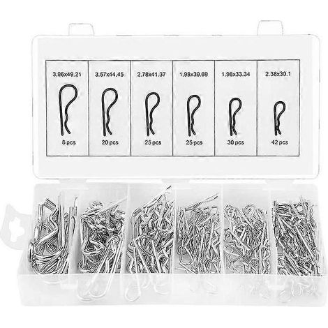 Cotter Pin - 150pcs R Cotter Pin Tractor Pin Clip Assortment Fastener Set (1/4)