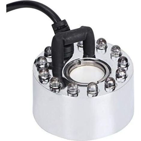 Ultraschall-Nebelsystem mit 12 LED-Leuchten, Springbrunnen- und Teich-Nebelsystem für Innen- und Außenaquarien (keine Stromversorgung erforderlich) (1/5)