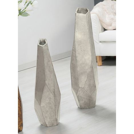 Vase en argent Askar 90 cm. Lot de 2, 28 x 90 cm. (1/2)