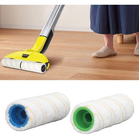 Rouleau de Brosse de Rechange pour Nettoyeur de Sols Durs, Microfibre Lavable, Utilisation à Sec et Humide pour Karcher FC3 FC3D FC5 FC5D FC7 (1/5)