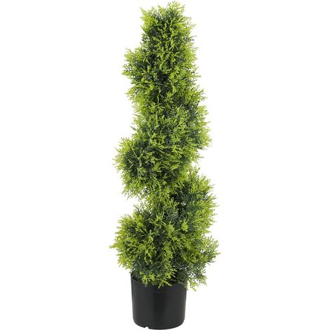 Arbol topiario artificial en espiral 90 cm resistente a los rayos uv 211743161 (1/5)