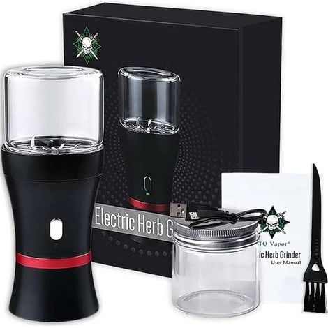 Broyeur à herbes électrique. rechargeable par USB. lot de 2. chambre à herbes en verre de 50 g (1.7 oz) - Idéal pour un usage quotidien (1/3)