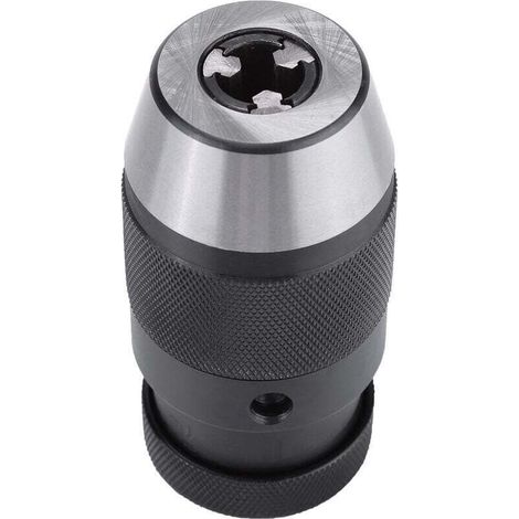 Mandrin Perceuse, 1pcs MT2-B16 1-16mm 1/2"Mandrin Sans Clé B16 en Acier à Serrage Automatique Mandrin Perceuse A Colonne pour Perceuse éLectrique de Tour (1/4)
