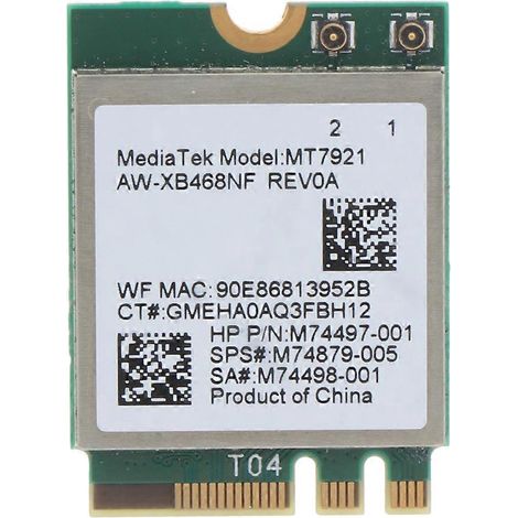 Drahtloser MT7921 NGFF M.2-Schnittstellen-WLAN-Bluetooth-Adapter 1800 Mbit/s Wi-Fi