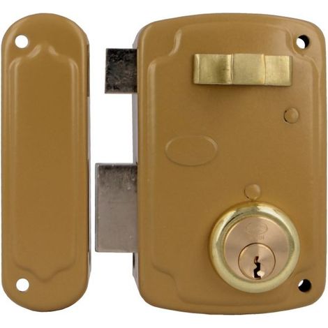 -CAHERSA- Cerradura AMIG 75U-70 Esmaltado Oro Izquierda