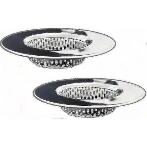 Set aus 2 Edelstahl-Badewannenablaufsieben, Haarfänger für Dusch- und Badezimmerabflüsse, kompatibel mit Abflüssen von 4,2 bis 6,4 cm (1,65 bis 2,5 Zoll). (1/2)