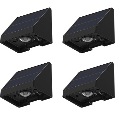 Sets Solarleuchten für Zaunpfosten - IP54 wasserdicht für den Außenbereich (Energieklasse A)